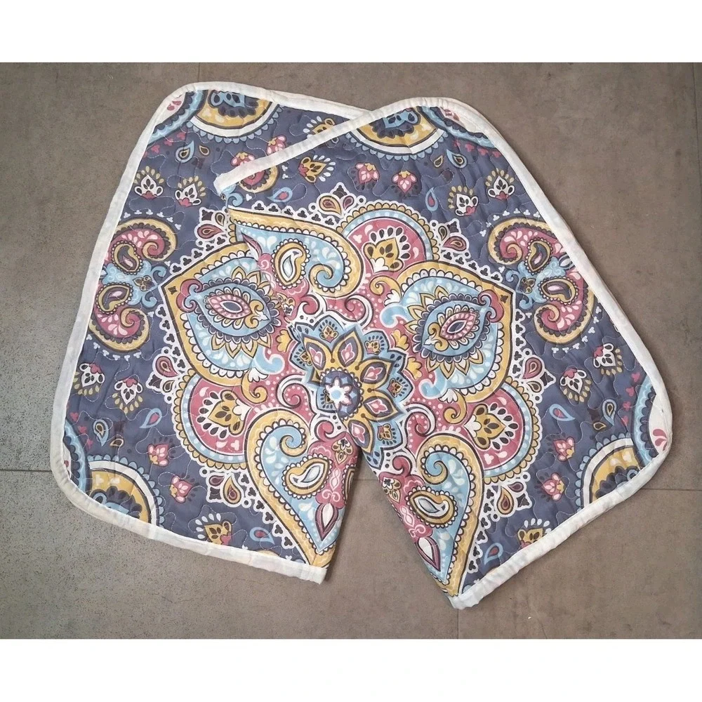 Pillow Covers Set Of 2 Paisley Pillow Shams Boho Quilted Decorative Covers